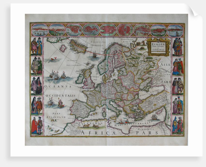 Europe Map by Joan Blaeu