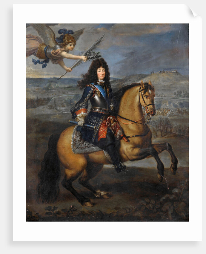 Equestrian portrait of Louis XIV at the Siege of Namur by Pierre Mignard