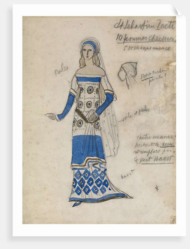 Costume design for the play The Martyrdom of St. Sebastian by Gabriele DAnnuzio by Léon Bakst