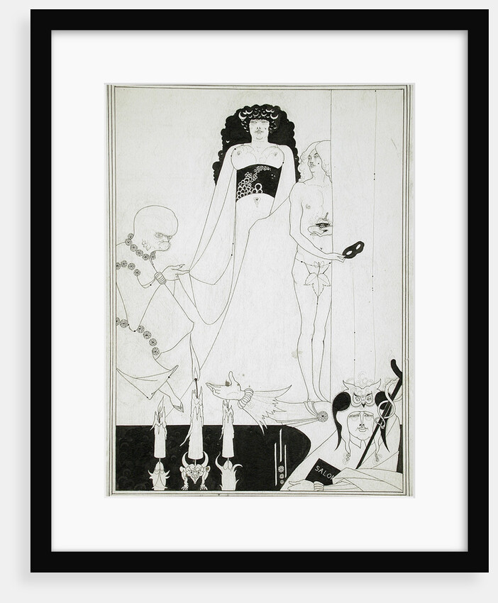 Enter Herodias. Illustration for Salome by Oscar Wilde by Aubrey Beardsley