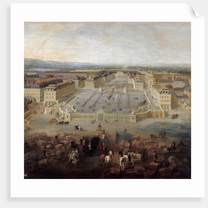 View of the palace of Versailles from the Place dArmes in 1722 by Pierre-Denis II Martin