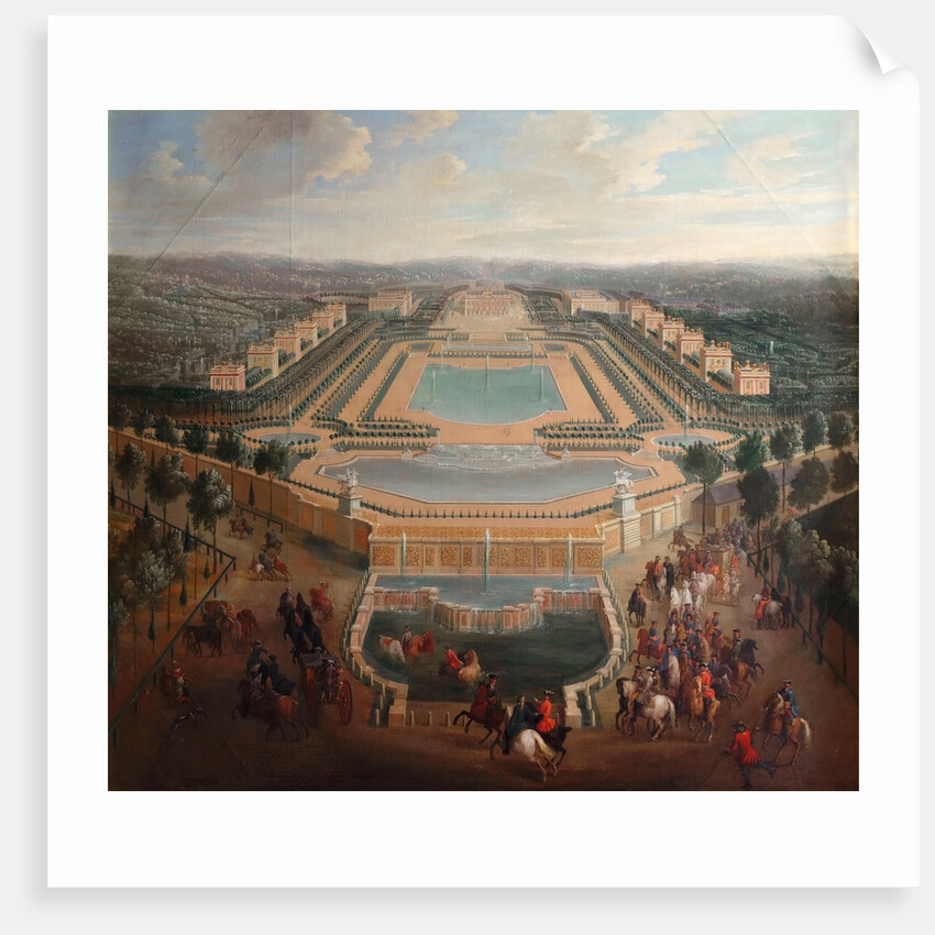 General view of the chateau and pavilions at Marly by Pierre-Denis II Martin
