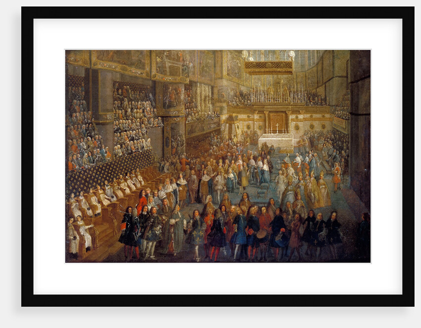 The coronation of Louis XV in the Rheims Cathedral, 25 October 1722 by Pierre-Denis II Martin