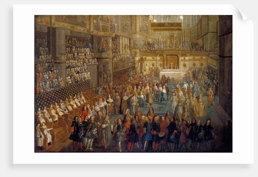 The coronation of Louis XV in the Rheims Cathedral, 25 October 1722 by Pierre-Denis II Martin