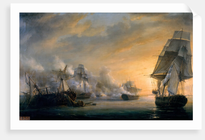 Naval Combat before Cádiz on July 13, 1801 by Pierre-Julien Gilbert