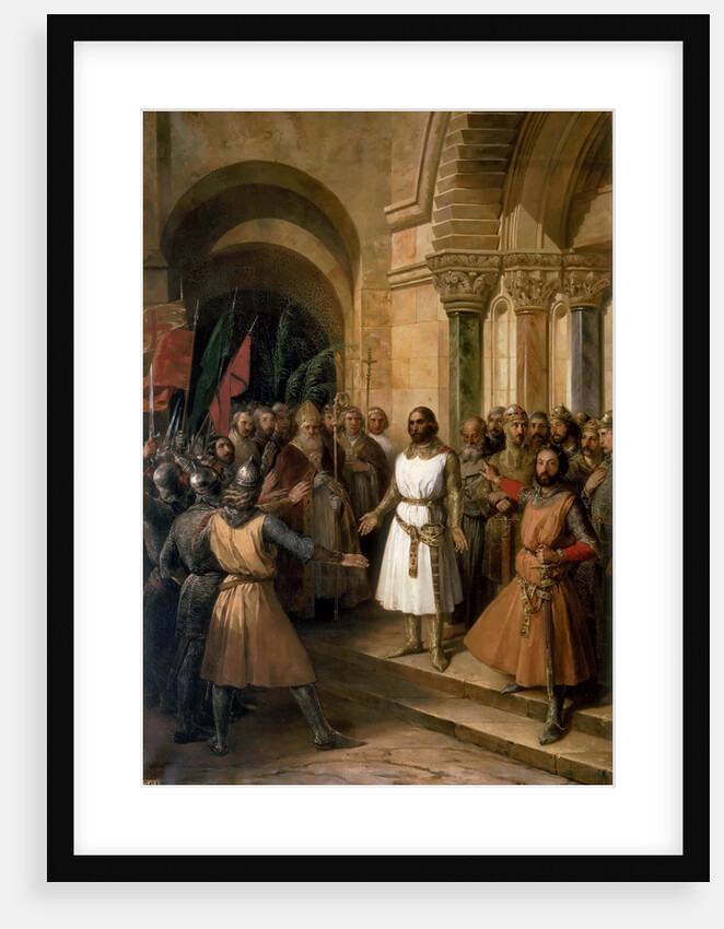 The election of Godfrey of Bouillon as the King of Jerusalem on July 23, 1099 by Federico de Madrazo y Kuntz