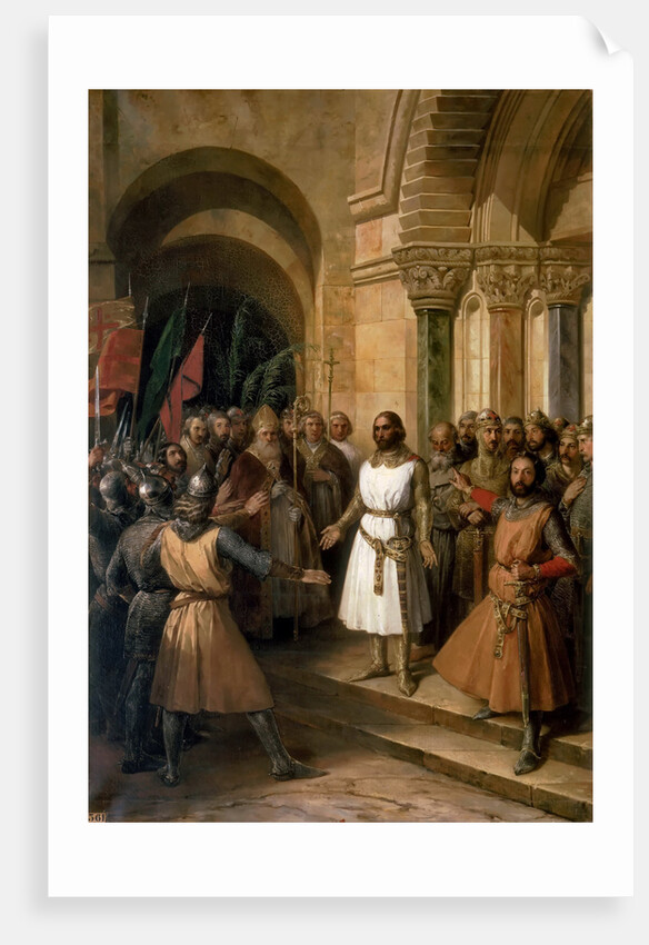 The election of Godfrey of Bouillon as the King of Jerusalem on July 23, 1099 by Federico de Madrazo y Kuntz