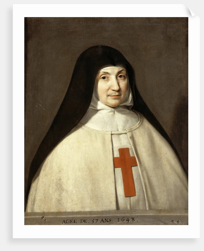 Portrait of Angélique Arnauld, Abbess of the Abbey of Port-Royal by Philippe de Champaigne