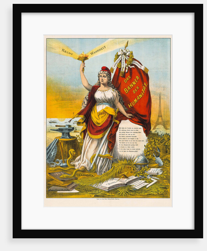 The Goddess of Liberty with hammer and anvil by Anonymous