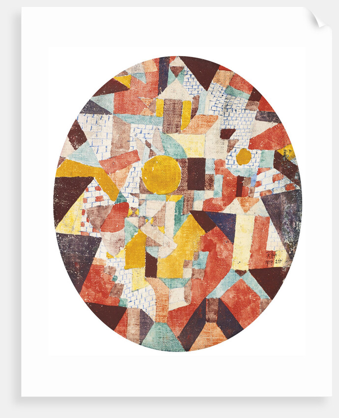 Full moon within walls by Paul Klee