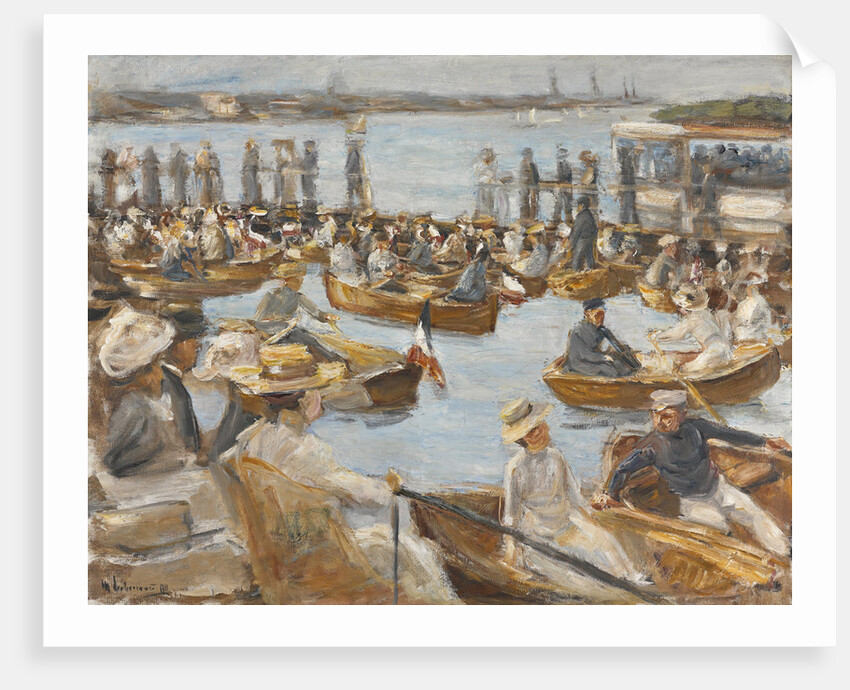 Summer Evening on the Alster-River, Hamburg by Max Liebermann