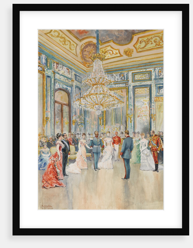 The wedding of prince Ludwig Ferdinand of Bavaria to Infanta Maria de la Paz of Spain on 2 April 188 by Juan Comba y García