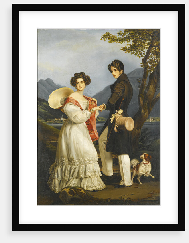 Duke Maximilian Joseph in Bavaria and Ludovika of Bavaria at Schloss Tegernsee by Joseph Karl Stieler