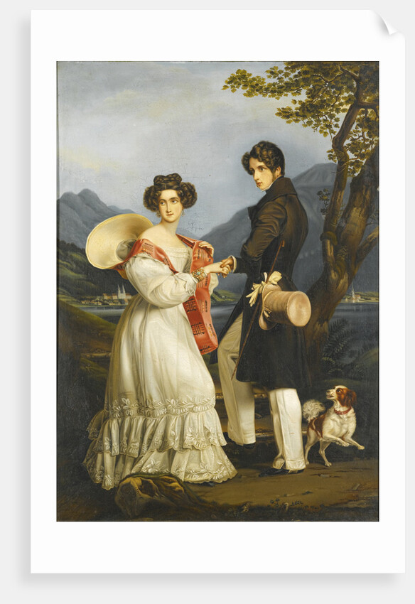 Duke Maximilian Joseph in Bavaria and Ludovika of Bavaria at Schloss Tegernsee by Joseph Karl Stieler