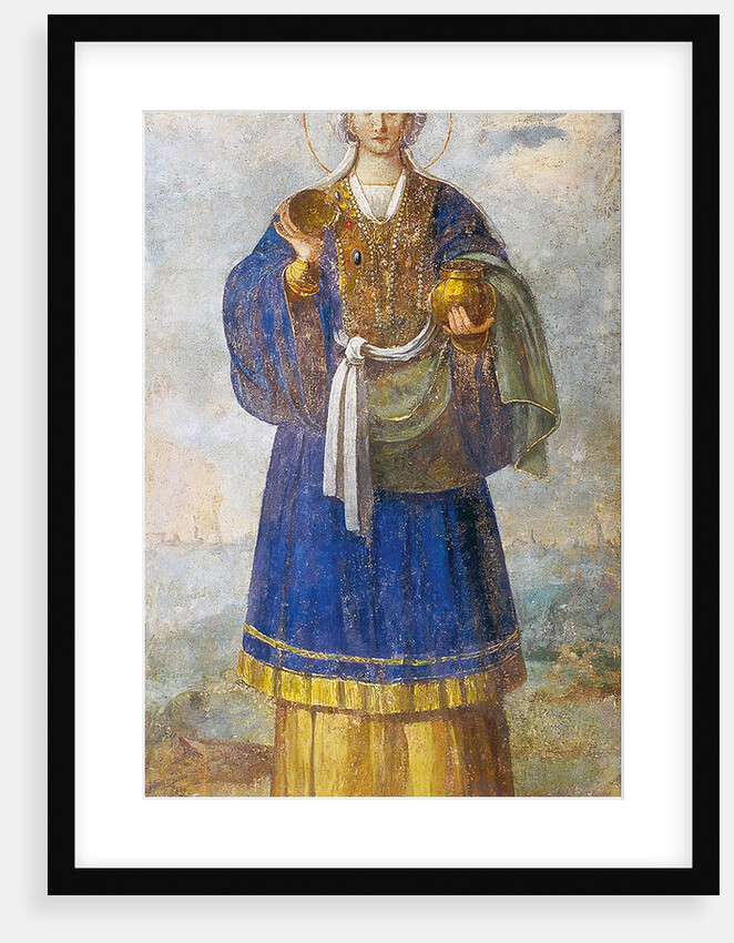 Saint Olga, Princess of Kiev by Ancient Russian frescos