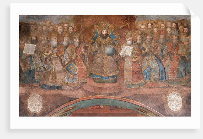 First Council of Nicaea by Ancient Russian frescos