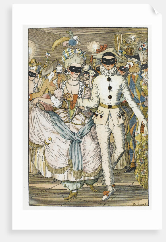 Illustration for book Le Livre de la Marquise by Konstantin Andreyevich Somov