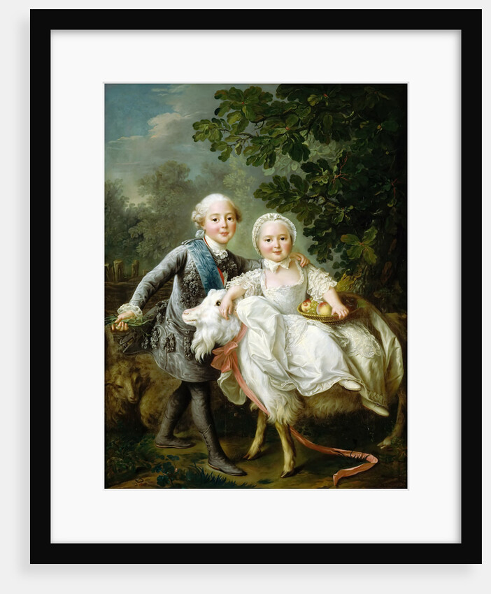 Charles de Bourbon, comte dArtois with his sister Clotilde by François-Hubert Drouais