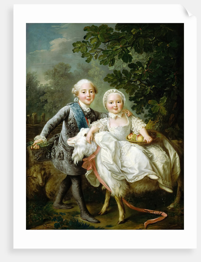 Charles de Bourbon, comte dArtois with his sister Clotilde by François-Hubert Drouais