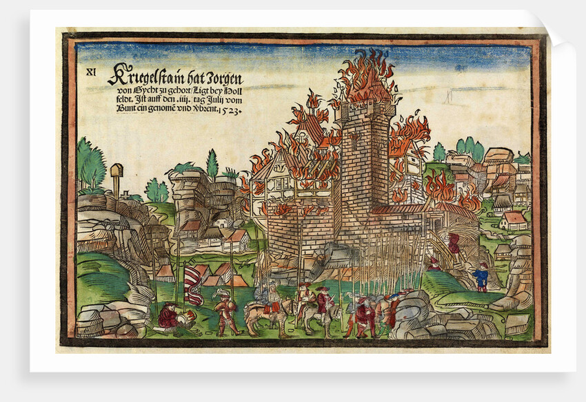 Destruction of the Krögelstein Castle by the Swabian League by Hans Wandereisen