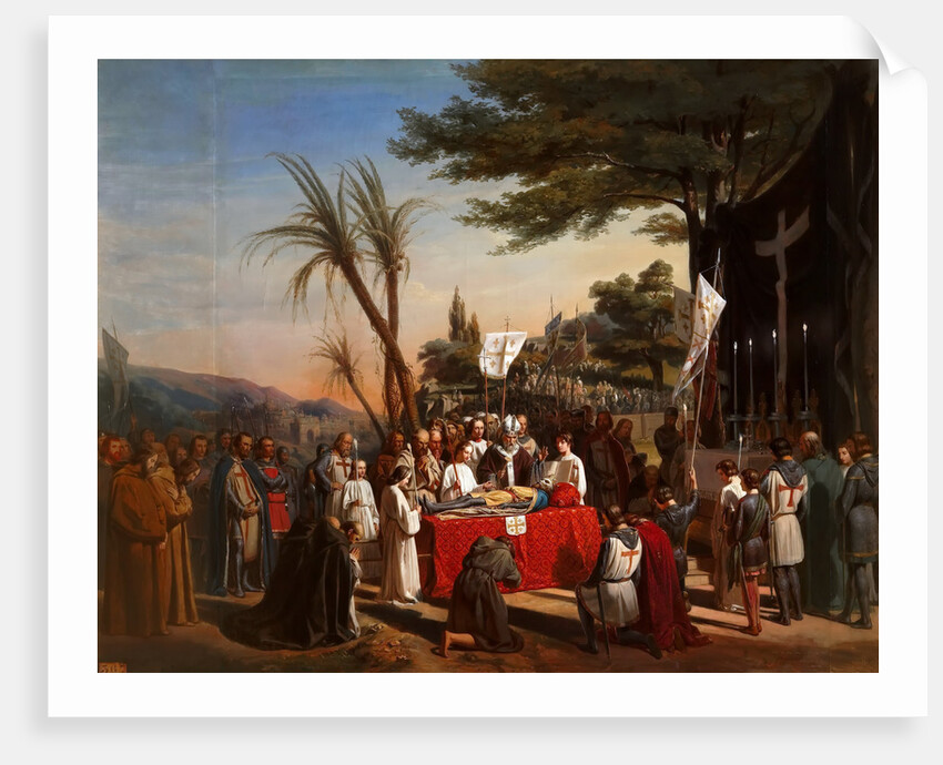 Funeral of Godfrey of Bouillon in Jerusalem, 23rd July 1100 by Édouard Cibot