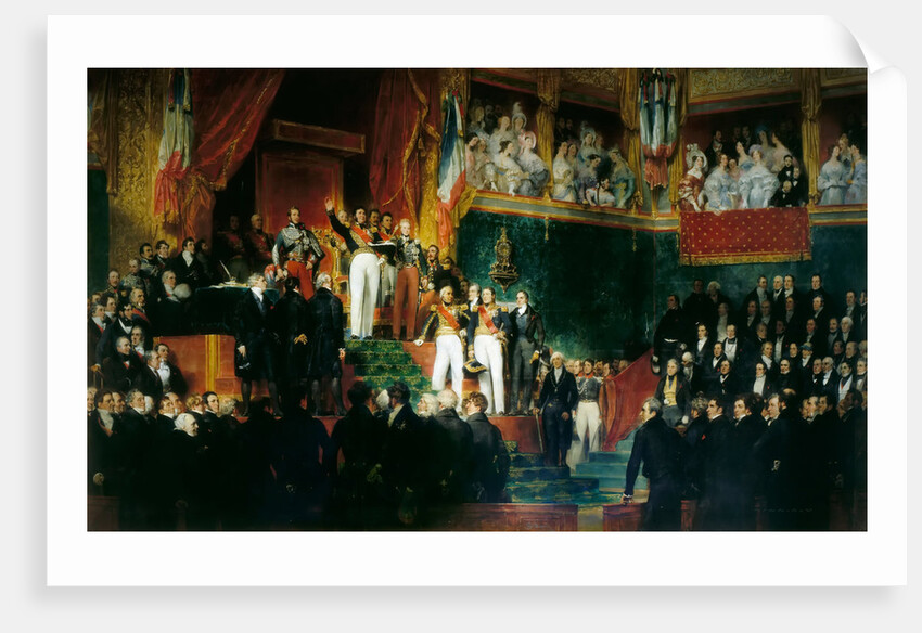 Louis-Philippe I is sworn in as king before the Chamber of Deputies, 9th August 1830 by Eugène Devéria