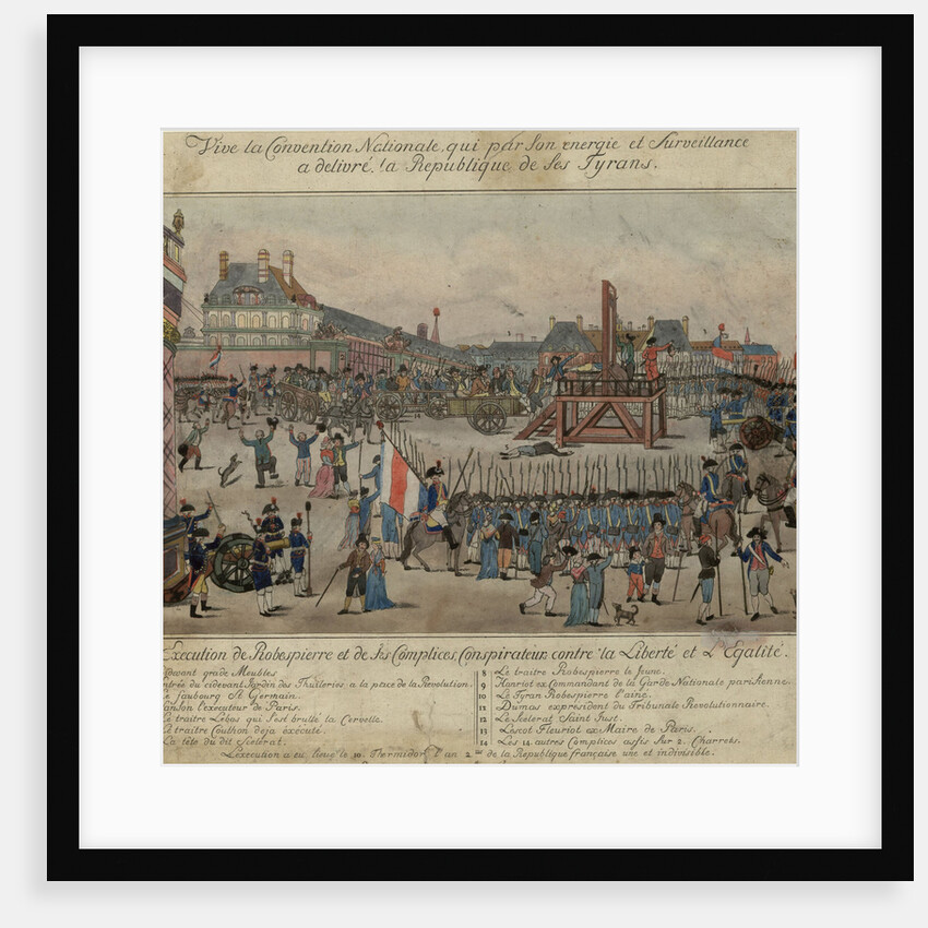 The execution of Robespierre and his supporters on 28 July 1794 by Anonymous