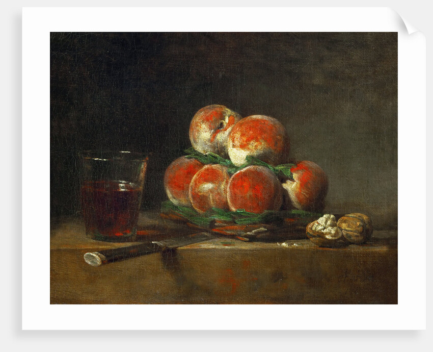Basket of Peaches by Jean-Baptiste Siméon Chardin