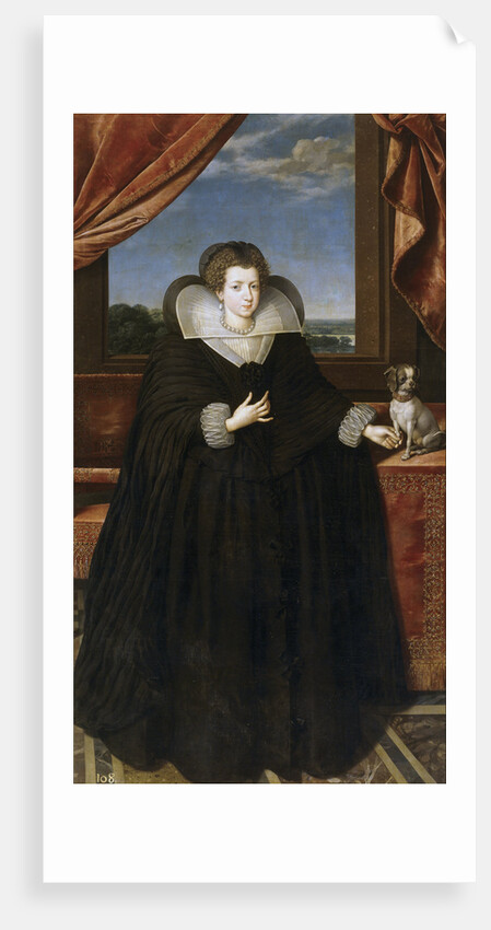 Portrait of Queen Elisabeth of France, Queen consort of Spain by Frans Pourbus the Younger