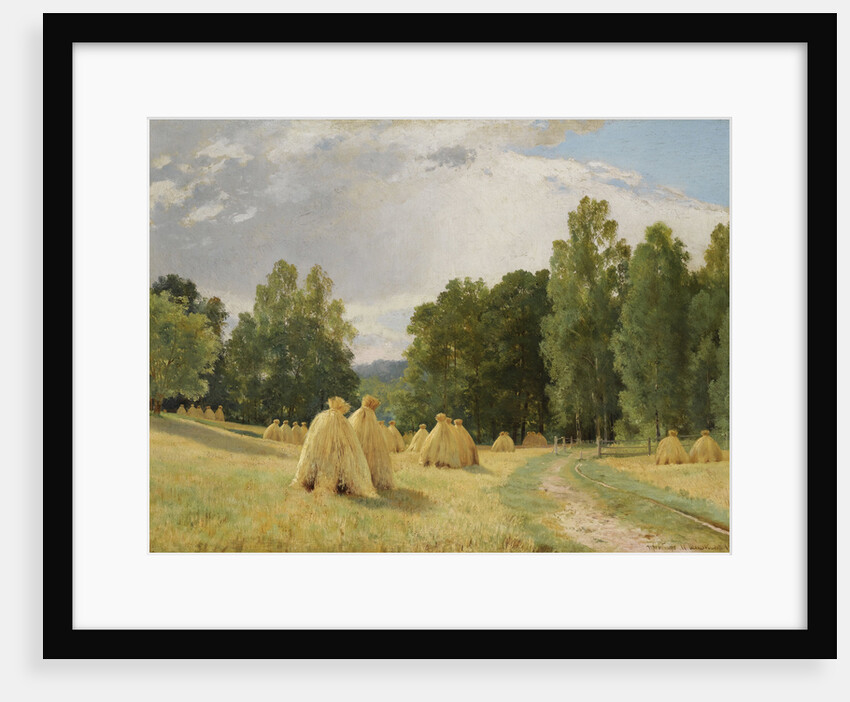 Haystacks, Preobrazhenskoe by Ivan Ivanovich Shishkin