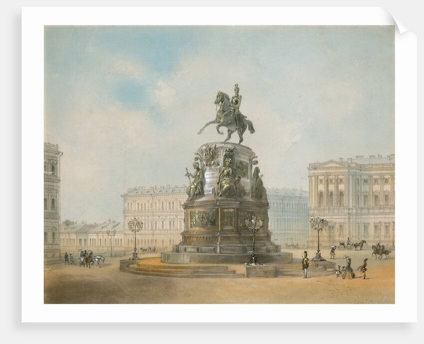 The equestrian monument of Nicholas I of Russia on St Isaacs Square in Saint Petersburg by Iosif Iosifovich Charlemagne