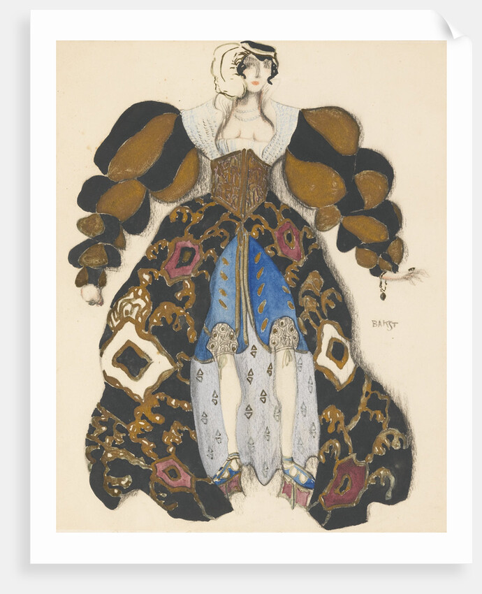 Costume design for the Ballet La Légende de Joseph by R. Strauss by Léon Bakst