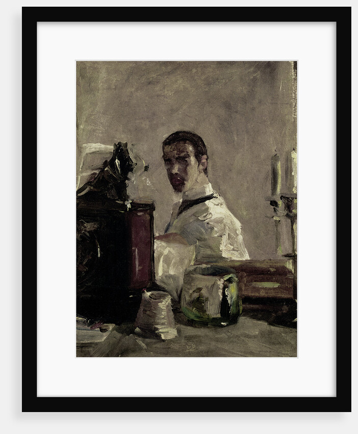 Self-portrait in front of a mirror by Henri de Toulouse-Lautrec