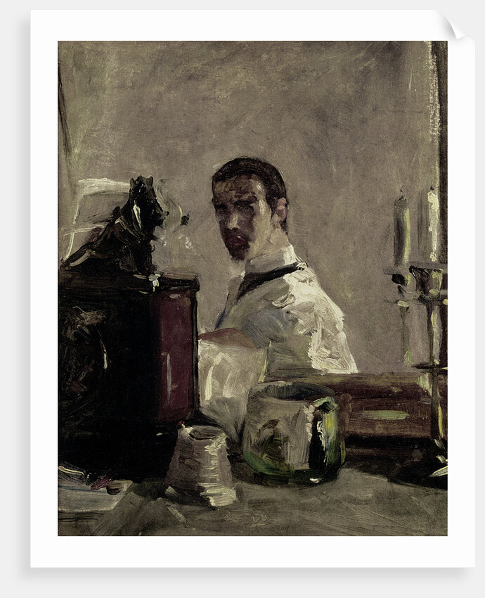 Self-portrait in front of a mirror by Henri de Toulouse-Lautrec