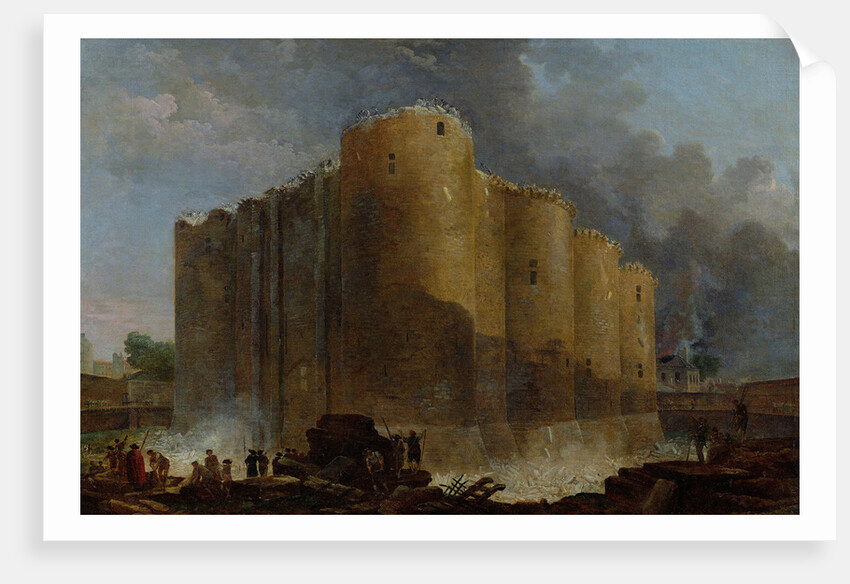 The demolition of the Bastille, July 14, 1789 by Hubert Robert