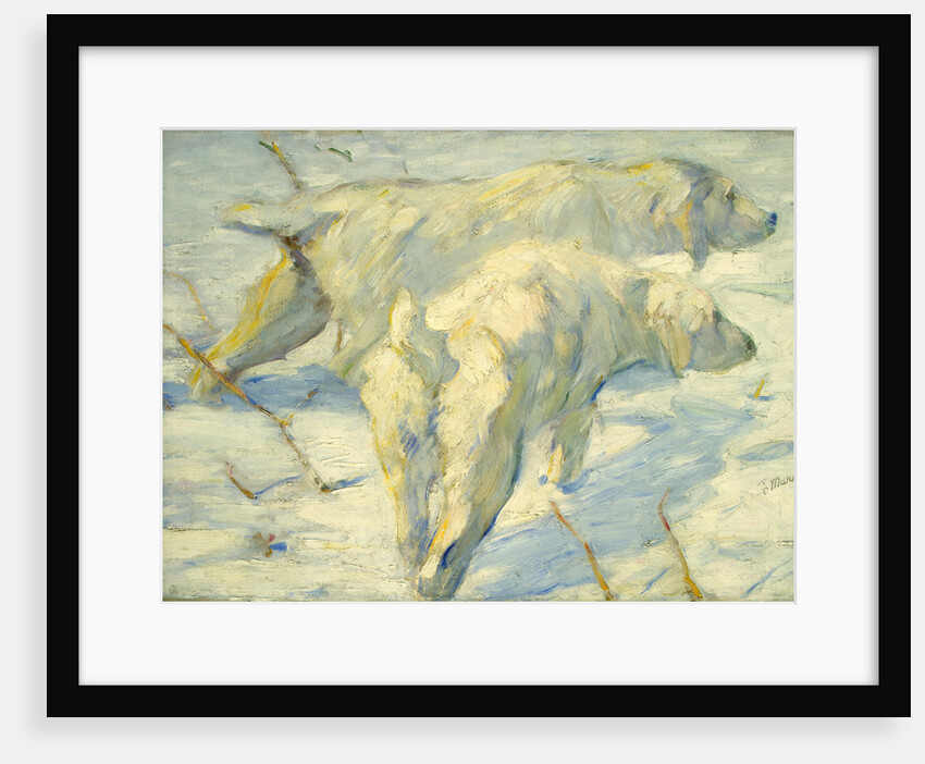 Siberian Dogs in the Snow by Franz Marc