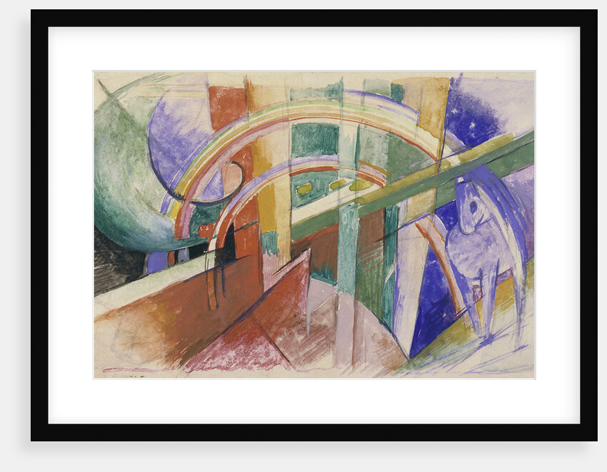 Blue Horse with Rainbow by Franz Marc