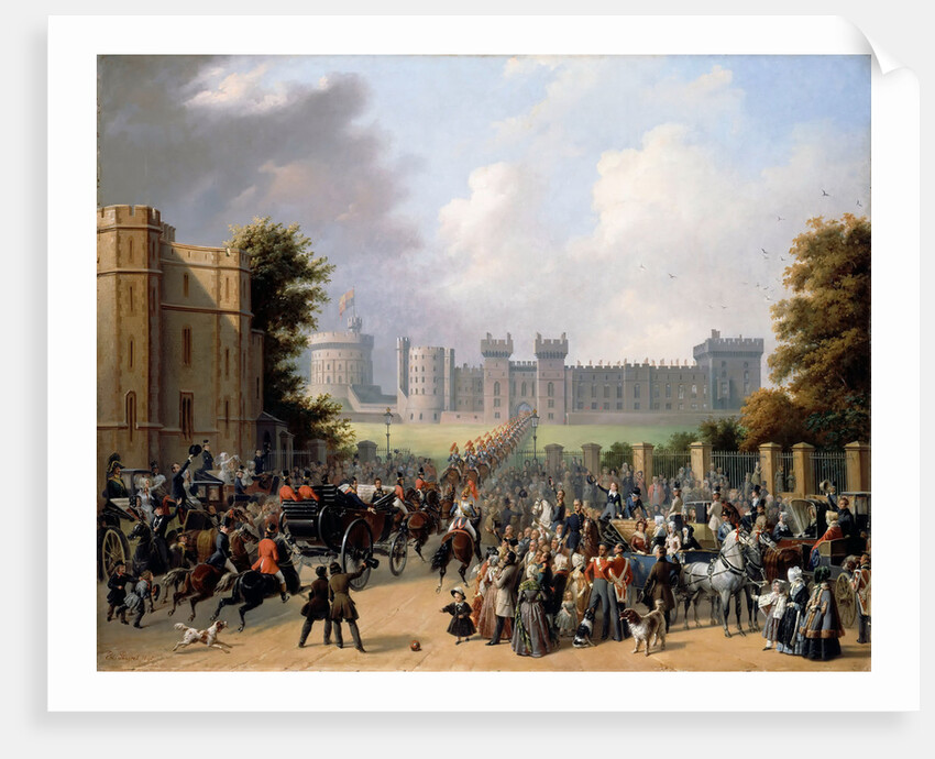 Arrival of King Louis-Philippe at Windsor Castle by Édouard-Henri-Théophile Pingret