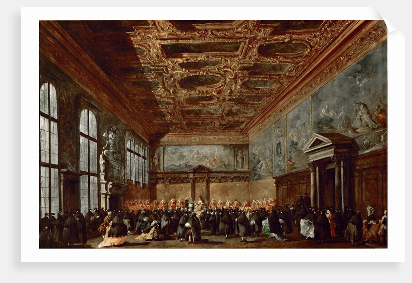The Doge of Venice Giving Audience in the Sala del Collegio in the Doge?s Palace by Francesco Guardi
