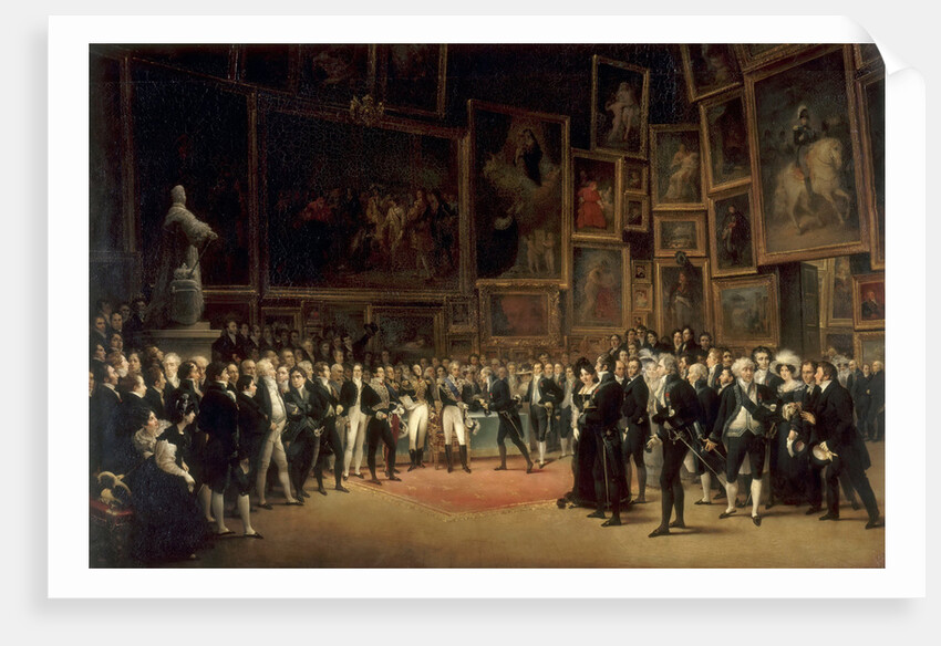 Charles X Distributing Awards to Artists Exhibiting at the Salon of 1824 at the Louvre by François-Joseph Heim