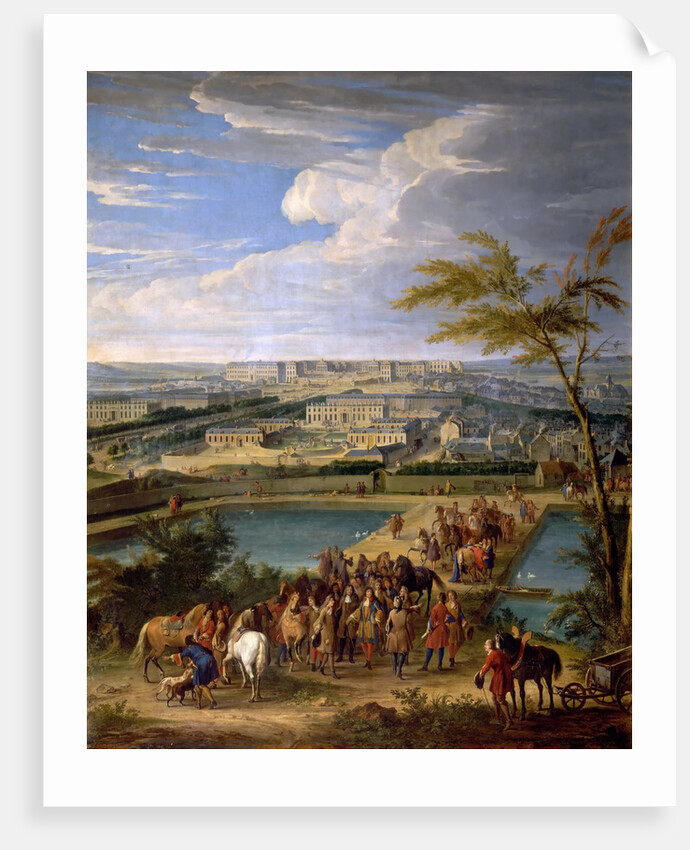 View of the city and Palace of Versailles, as seen from the Montbauron hill by Jean-Baptiste Martin