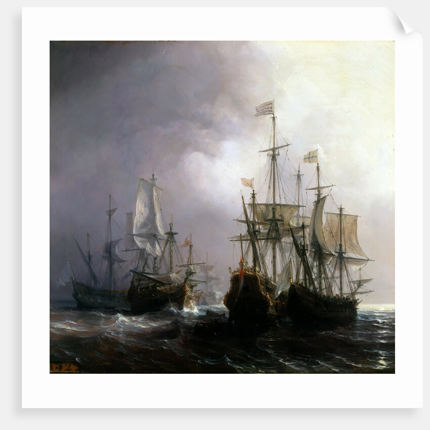 Capture of three Dutch Commercial Vessels by the French Ships Fidèle, Mutine and Jupiter, in 1711 by Théodore Gudin