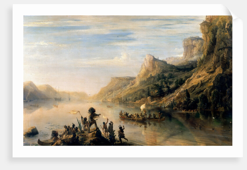 Jacques Cartier discovered the Saint Lawrence River in 1535 by Théodore Gudin