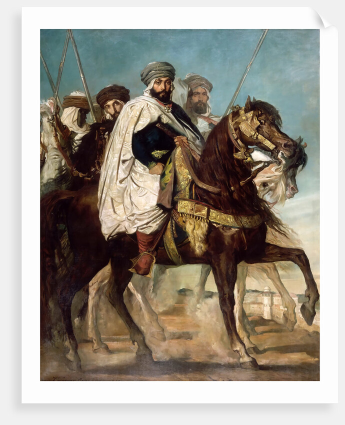 Ali-Ben-Hamet, Caliph of Constantine and Chief of the Haractas, followed by his Escort by Théodore Chassériau