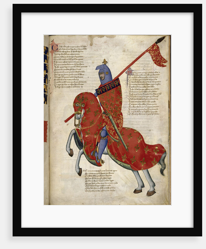 A knight from Prato (From Regia Carmina by Convenevole da Prato) by Pacino di Buonaguida