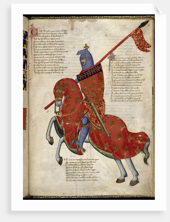 A knight from Prato (From Regia Carmina by Convenevole da Prato) by Pacino di Buonaguida