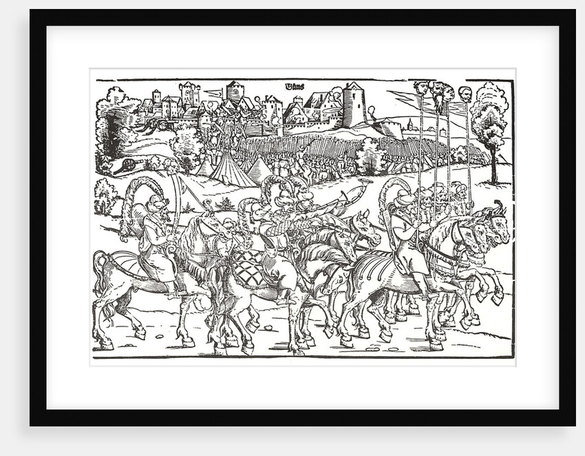 Fragment of a broadside on the Turkish invasion of Hungary by Erhard Schoen