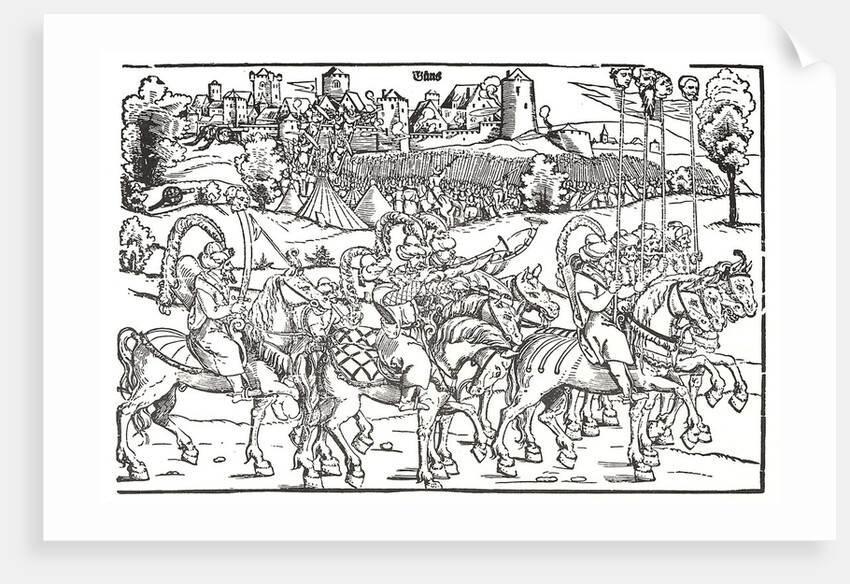 Fragment of a broadside on the Turkish invasion of Hungary by Erhard Schoen