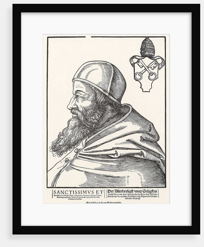 Portrait of Pope Paul III Farnese by Erhard Schoen
