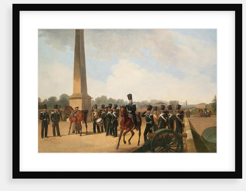 Lifeguards Regiment on the Connetable Square in Gatchina by Gottfried Willewalde